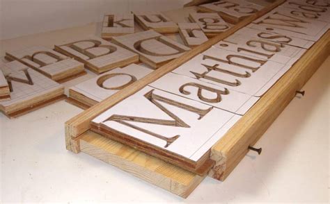 Custom Sign Made with Wood Router Letter Templates